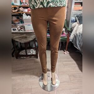 Chico's Brown Suede stone look skinny leggings size‎ 00